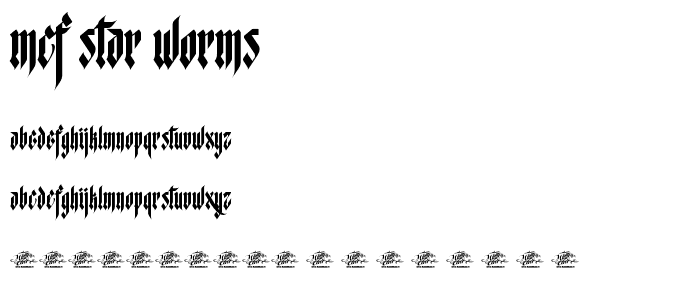 MCF Star Worms font